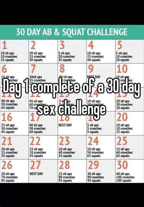 Day 1 Complete Of A 30 Day Sex Challenge Free Download Nude Photo Gallery