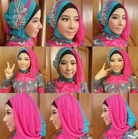 Tutorial Hijab Wisuda Segi Empat Dua Warna Yang Simpel Dan Modern Cantikers