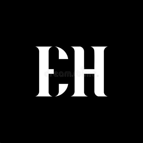 Eh E H Letter Logo Design Initial Letter Eh Uppercase Monogram Logo