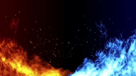Blue And Red Fire Background Kremi Png