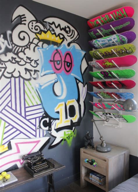 Graffiti bedroom mural art for boys girls. 40 Graffiti home decoration Ideas for 2017