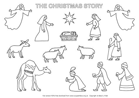 Christmas Story Colouring Page | Nativity Crafts | Pinterest | Nativity
