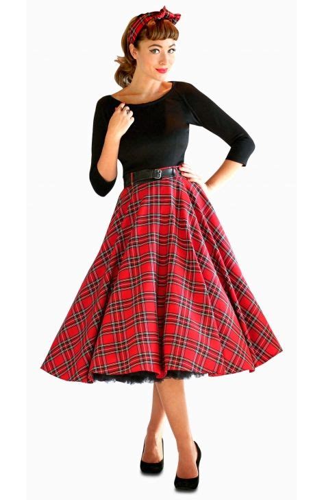 Bonny Skirt Royal Stewart Tartan Vintage 50s Style Outfits 50s Pin