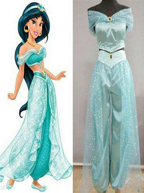 Aladdin Jasmine Princess Cosplay Women Girl Garment Fancy Dress Up Party Costume