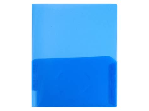 Clear 2 Pocket Plastic Folder Clear Blue Plastic Folder