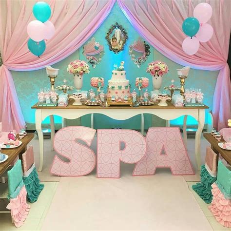 Spa Themed Party Decorations Kids Spa Party Spa Day Party Spa Party
