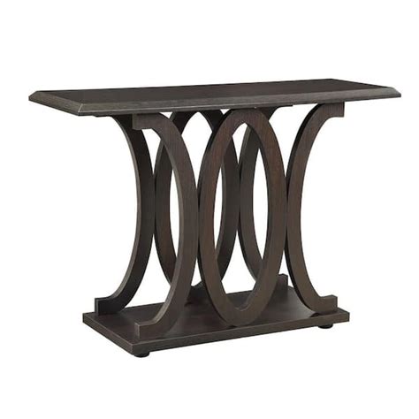 Coaster 42 In Cappuccino Standard Rectangle Wood Console Table 703149 The Home Depot