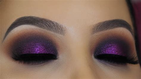 purple and black smokey eye