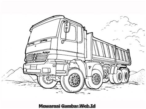 Gambar Gambar Sketsa Mobil Truk Mania Mewarnai Di Rebanas Rebanas