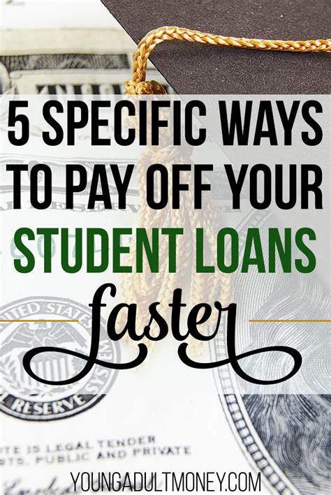 5 Specific Ways To Pay Off Your Student Loans Faster Young Adult Money
