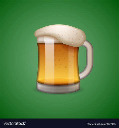 Mug Of Beer Icon Emoticon Emoji Royalty Free Vector Image
