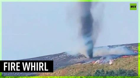 Rare Phenomenon Fire Tornado Swirls In Portugal