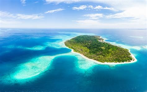 Vista Aérea Del Archipiélago Tropical De Sumatra Islas Banyak