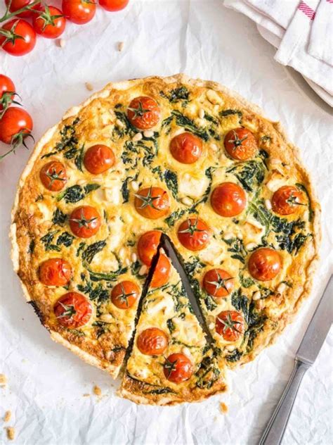 Spinach Quiche With Tomatoes And Cheese Plated Cravings