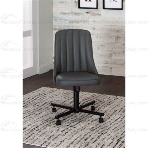 Caster Chair Company C52 Owen Swivel Tilt Caster Arm Chair In Charcoal