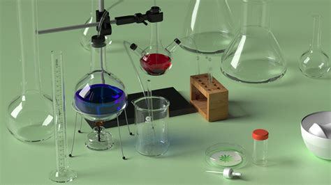 bottle chemistry set 3D model | CGTrader