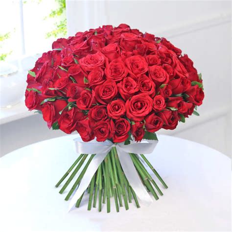 100 ₽ discount in the application. Order Bouquet of Lovely 100 Red Roses Online at Best Price ...