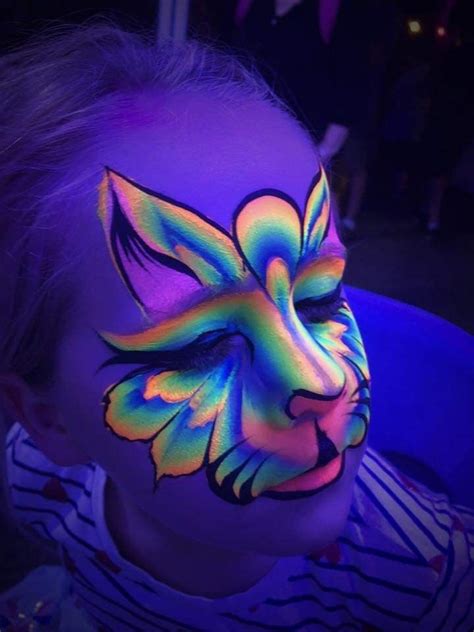 Pin By Ivy Ward On Face Painting Ideas To Try Neon Face Paint Face