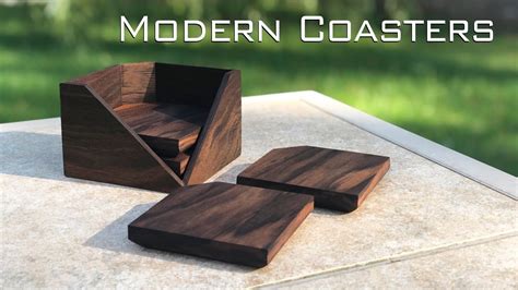 How To Make Modern Coasters Woodworking Project Youtube