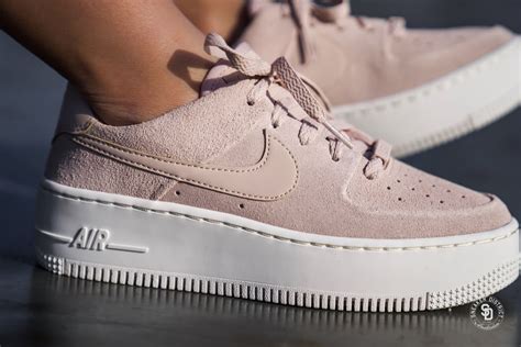 This pair is made from gingham canvas and has leather. Nike Women's Air Force 1 Sage Low Particle Beige/Phantom ...