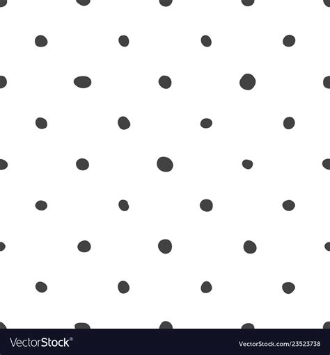 Seamless Pattern With Tile Black Polka Dots Vector Image