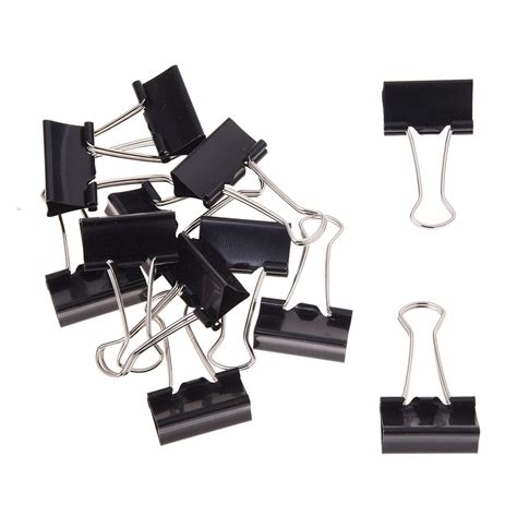 Pcs Office Files Documents Metal Black Binder Clips Mm Width In Clips From Office School