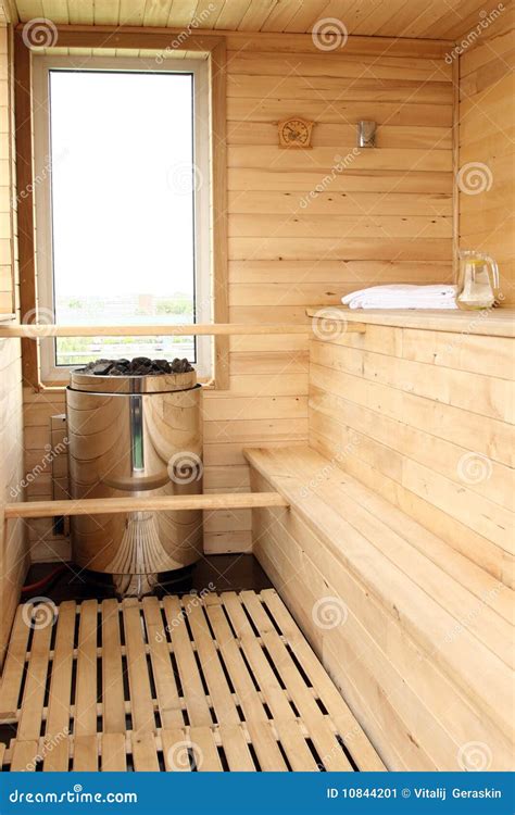 Classic Wooden Finnish Sauna Stock Image Image 10844201