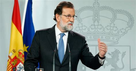 Mariano Rajoy Presidente Del Gobierno Español Llama A Una Votación