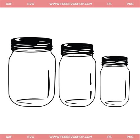Svg Mason Jars A Free And Easy Way To Add A Fun And Creative Look To