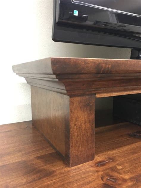 Looking for a good deal on furniture riser? LED TV Riser Stand in Alder With Crown Molding | Tv riser ...