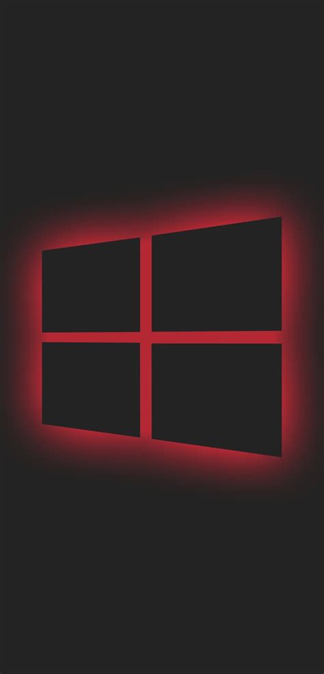 1080x2244 Windows 10 Logo Red Neon 1080x2244 Resolution Wallpaper Hd