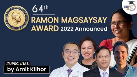 Ramon Magsaysay Award 2022 Announced Winner List Awards And Honours Current Affairs 2022