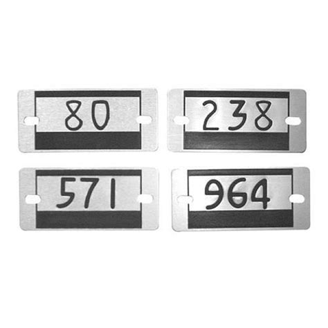Buy Locker Number Plates 376 400 Aluminum With Black Numbers 1 116