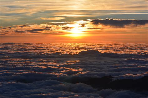 Sea Of Clouds Sunset Hd Nature 4k Wallpapers Images Backgrounds
