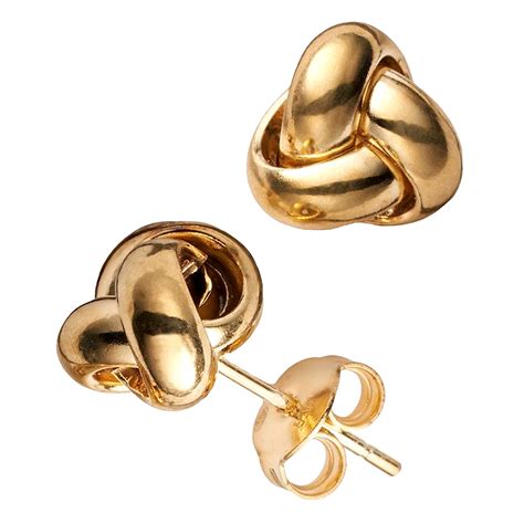 14k Gold Love Knot Stud Earrings 6mm Jewelryaffairs