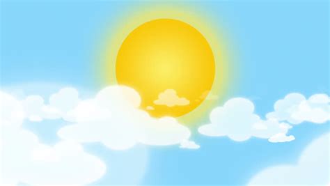 Cartoon Sun Clouds And Blue Sky Stock Footage Video 1747219 Shutterstock