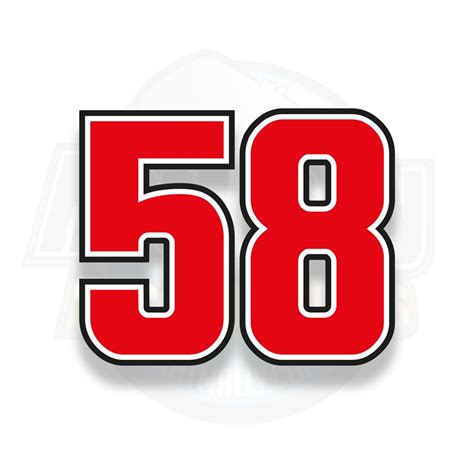 58 Marco Simoncelli Race Numbers Ratmally Graphics