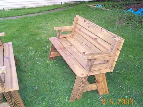 Picnic Table And Bench Combo Plan Rockler Woodworking Tools Picnic Table Bench Picnic Table