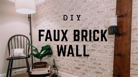 Diy Faux Brick Wall Easy Youtube