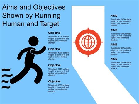 Aims And Objectives Shown By Running Human And Target Presentation