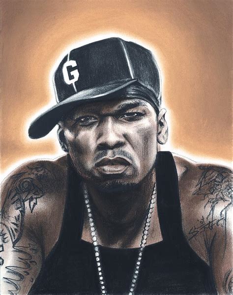 50 Cent Drawing By Shea Rutherford