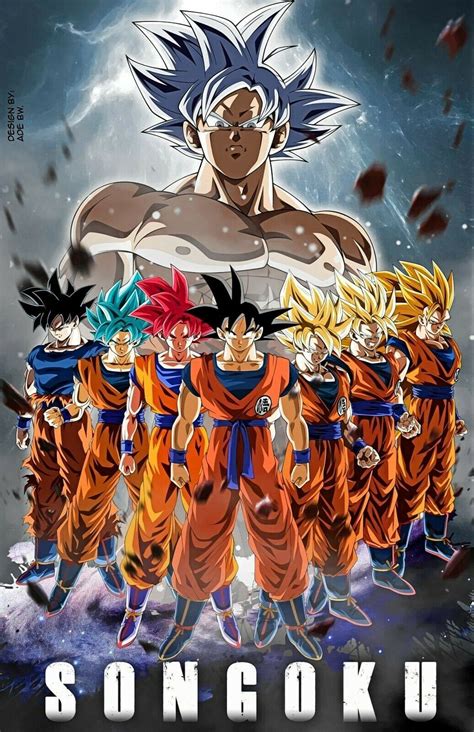 Dragon Ball Z Super Poster Goku All Tranformations Ultra Instinct