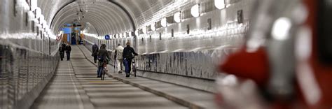 Under the elbe river in hamburg, germany, lies the old elbe tunnel in st pauli. Informationen St. Pauli Elbtunnel