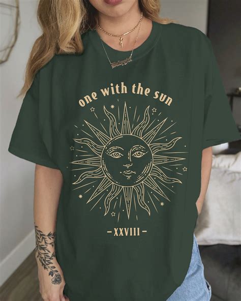 One With The Sun Shirt Vintage Sun Shirt Aesthetic Shirt Etsy
