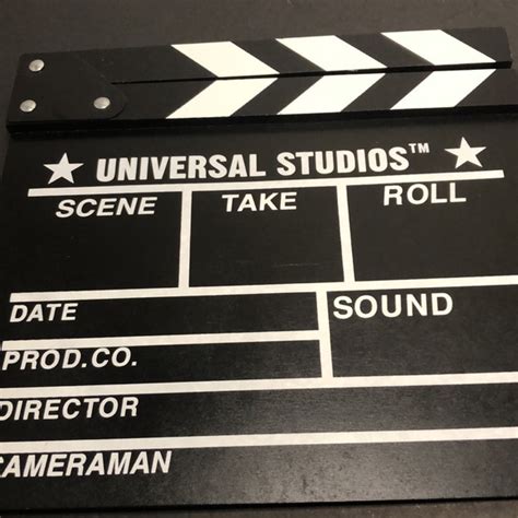 Universal Accents Universal Studios Clapboard Scene Take Roll Ready