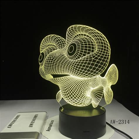 Use darker liner to slightly extend beyond the eyelid at the outer corners to give this. Big Eye Fish Shape Table Lamp 3D LED USB Night Light 7 ...