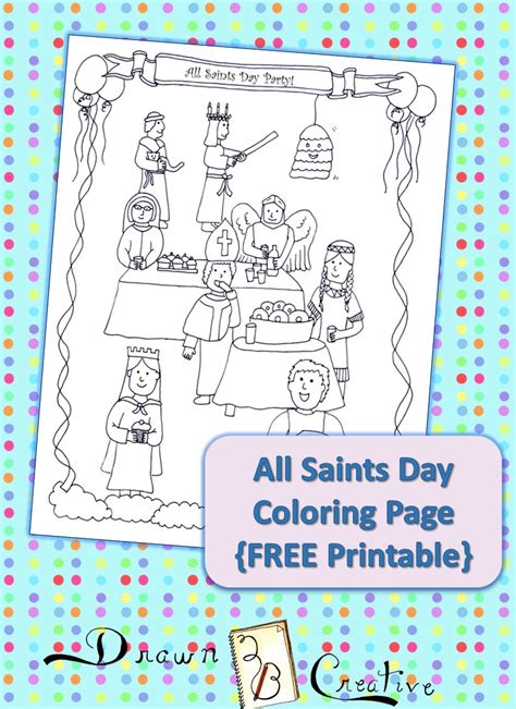 All Saints Day Coloring Page - Drawn2BCreative