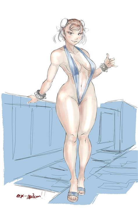 Rule 34 Chun Li Female Grailplus Sling Bikini Solo Street Fighter