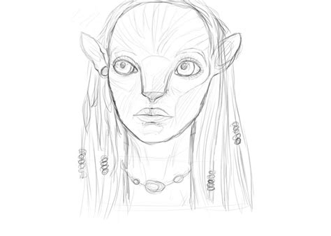 The princess neytiri from avatar. Avatar Neytiri Coloring Pages Sketch Coloring Page