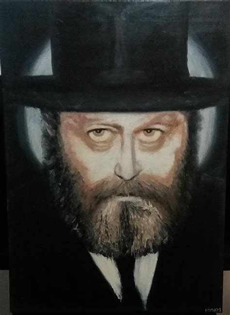 The Lubavitcher Rebbe Painting By Nissan Rabin